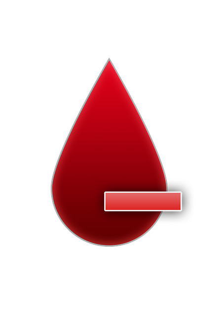 Free a drop of blood blood group rh factor illustration