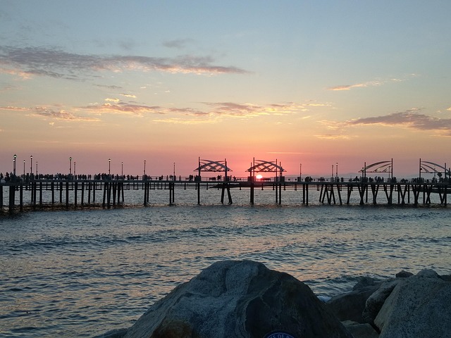 Free Pier Sunset photo and picture