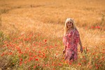 poppies, person, calm