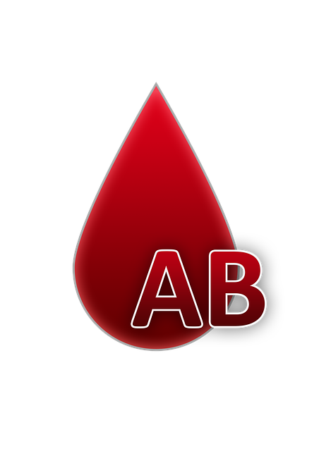 Free blood group ab a drop of blood illustration