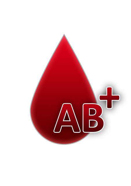 Free blood group ab rh factor positive illustration