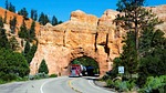 entrance to bryce canyon, usa, national park
