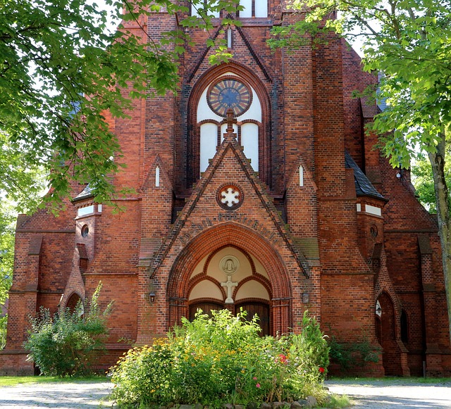 Free Church Beautiful Flowers photo and picture