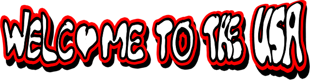 Free welcome usa saying illustration