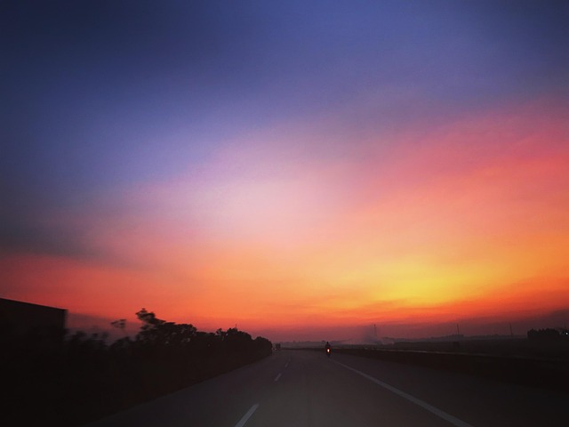 Solnedgang, Himmel, Orange, Landskab
