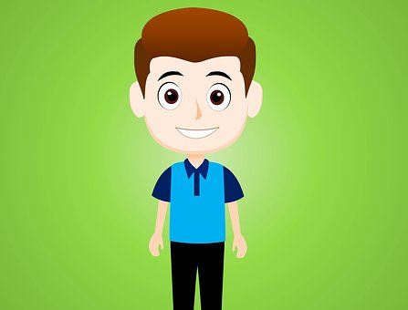 Zeichentrickfigur, Cartoon Boy Charakter