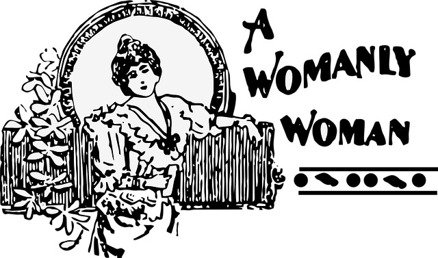 Free ad woman vintage illustration