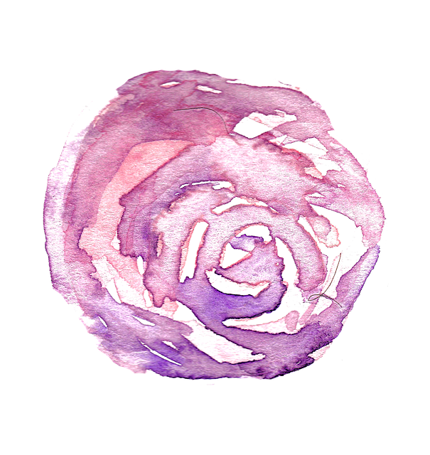 Free watercolor rose flower illustration