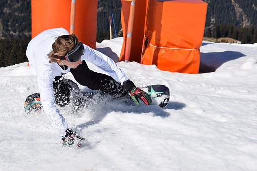 Snowboard, Curva, Montaña, El Verano