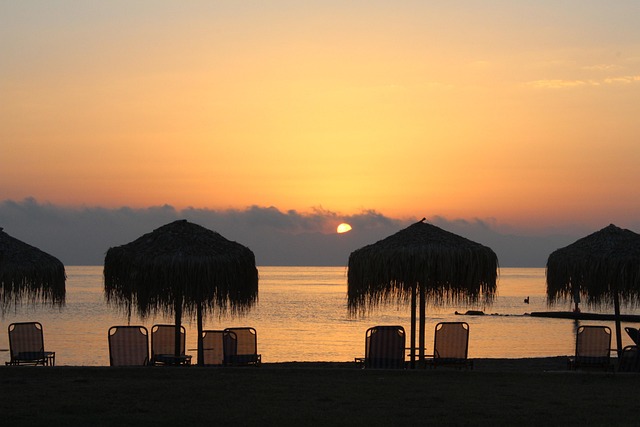 Solopgang, Sommer, Hav, Strand, Dawn