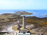 lighthouse, ocean, side