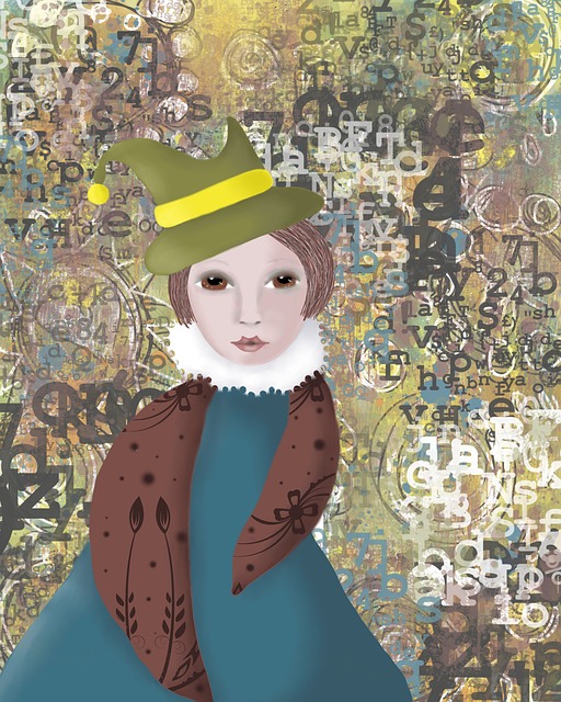 Free victorian whimsical girl whimsical illustration