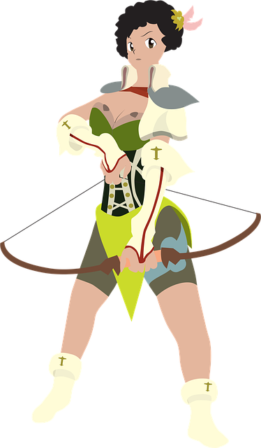 Free black girl black woman female archer vector