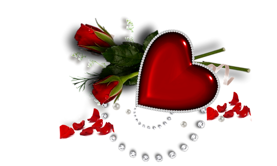 Herz, Liebe, Romantik, Rote Rosen