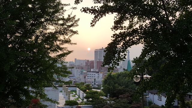Seoul, Glühen, Sonnenuntergang