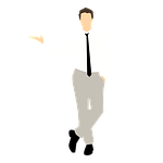 man, clipart sticker, pointing