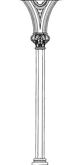 Free column pillar historical vector