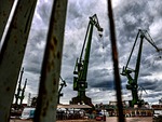 cranes, boatyard, gdańsk