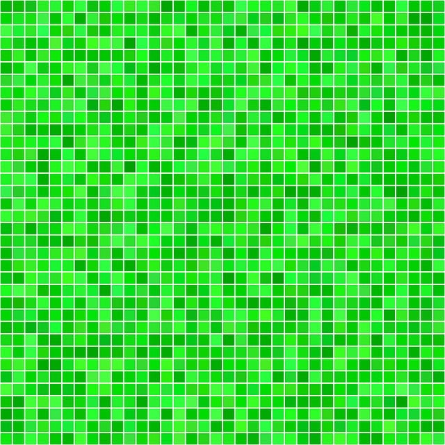Free green mosaic pixel illustration