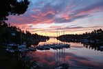sunrise, fjord, asker