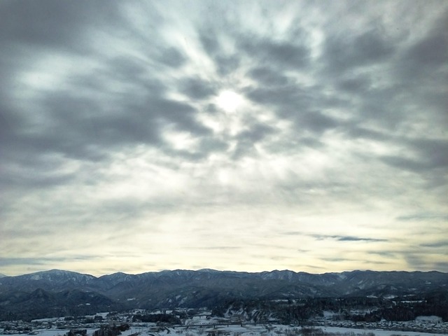 Skyen, Sol, Himmelen, Fjell, Vinter