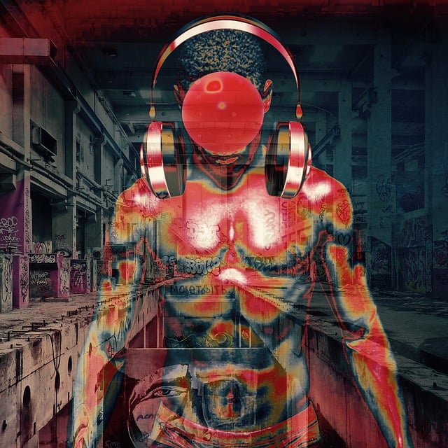 Download free HD stock image of Red Man Ball Red Free red man ball red headphones illustration