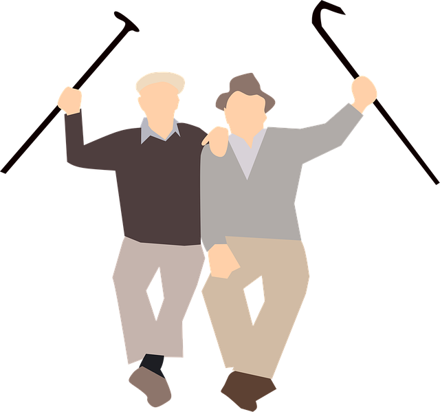 Free men friends elderly vector