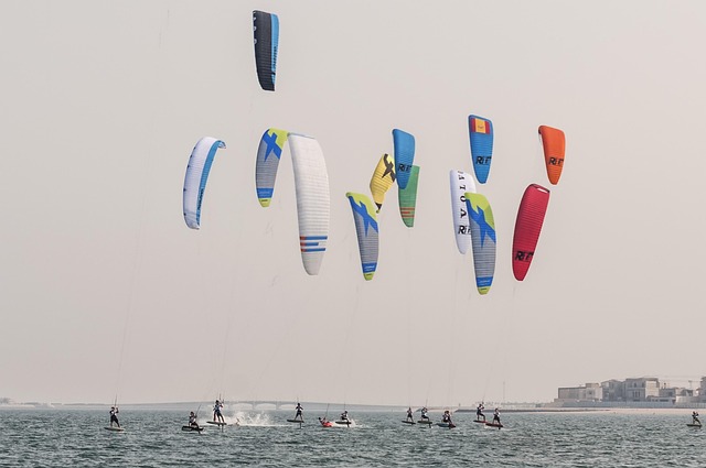 Download free HD stock image of Kite Boarding Qatar Free Kite Boarding Qatar photo and picture