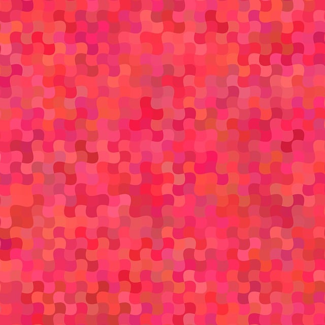 Mosaik, Gebogen, Muster, Rot, Rosa