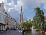 bruges, canal, church of our lady