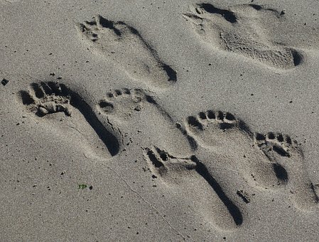 Huellas, Arena, Naturaleza, Playa