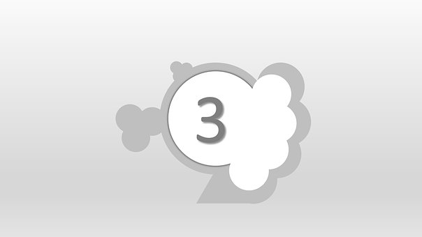 Free Three 3 illustration and picture