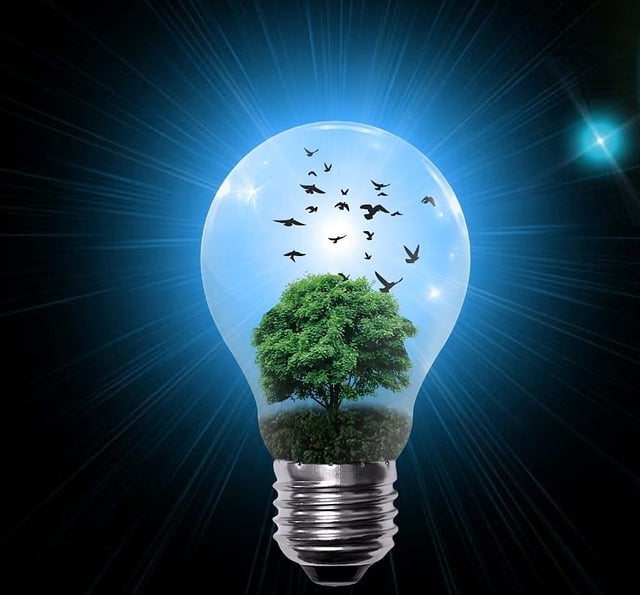 Free lamp blue light bulb illustration