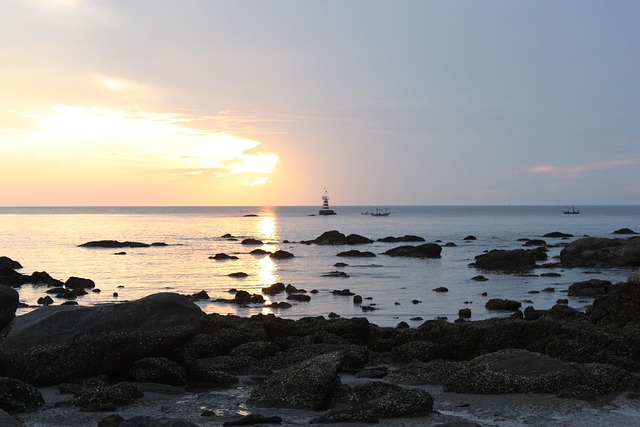 Huahin, Beach, Sunrise, Thailand