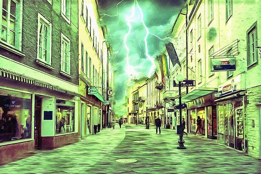 Free Thunderstorm City photo and picture