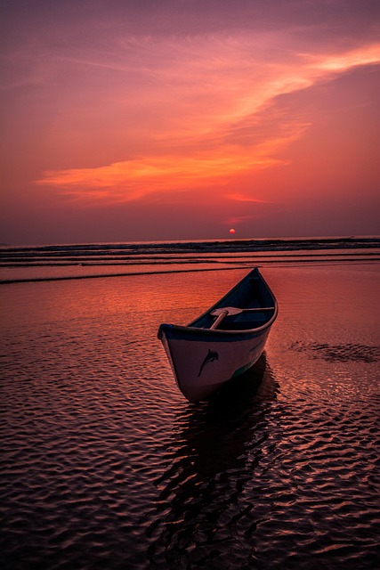 Ozean, Sonnenuntergang Am Meer, Strand