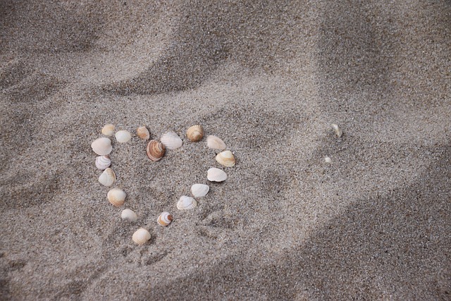 Strand, Herz, Nordsee, Romatisch, Liebe
