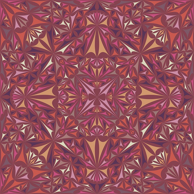 Free triangle kaleidoscope pattern illustration