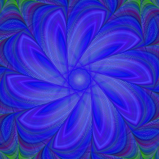 Free blue abstract fractal illustration