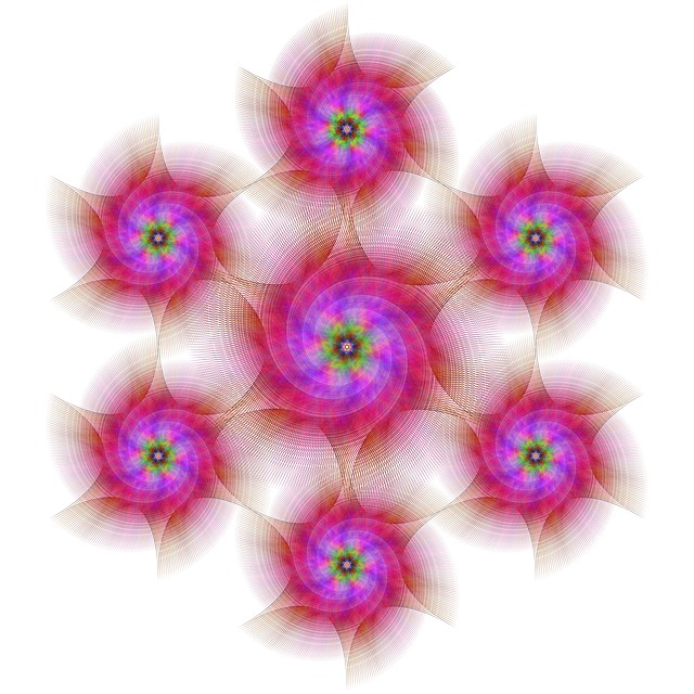 Free round star nature illustration
