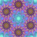 star, background, fractal