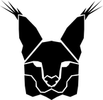 caracal, vector, black