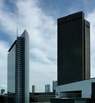 skyscraper, window, frankfurt