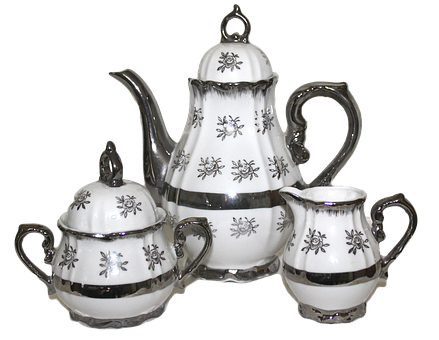 Teekanne, Tasse Und Untertasse