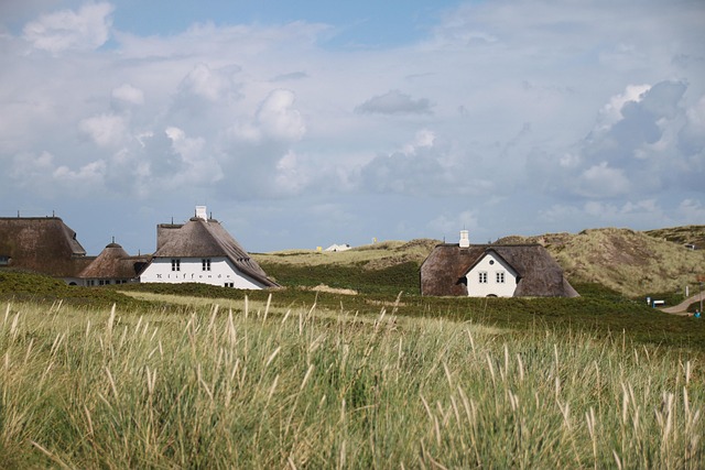 Sylt, Häuser, Stand, Dünen, Insel