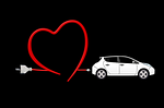 electric car, heart, environment