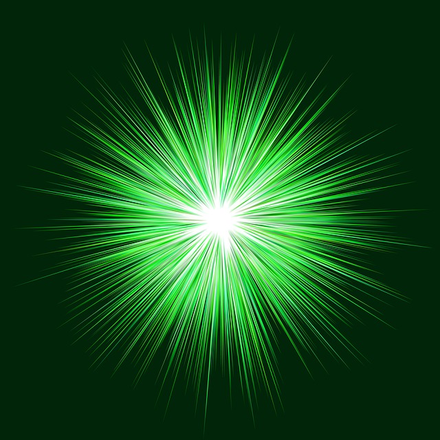 Free green blast background illustration