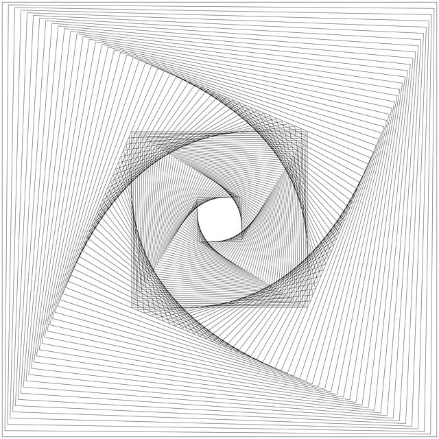 Free rotation rotated spiral illustration