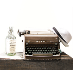 machine writing, vintage, alcohol