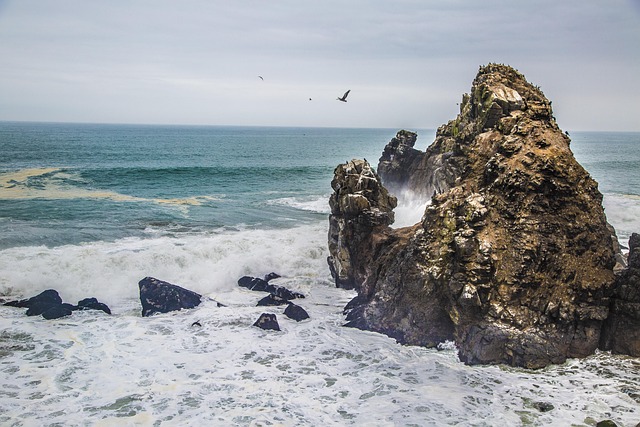 Peru, Strand, Bjerg